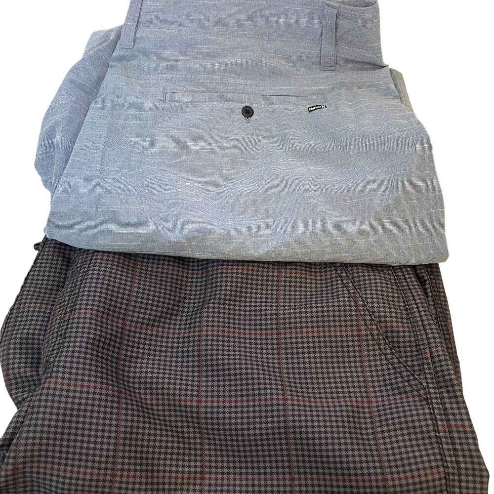 Hurley Men's‎ board shorts size 40 grey stretch pockets athletic golf  lot of 2